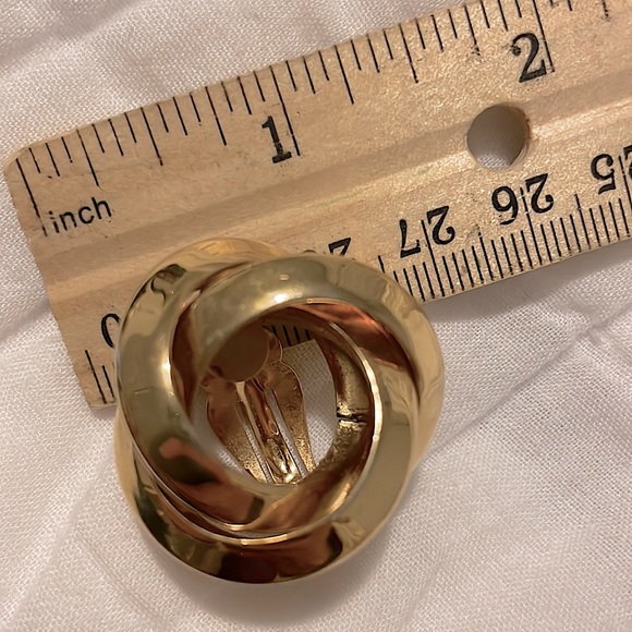 Vintage GIVENCHY Huge Swirl Twist Knot Earrings - Picture 8 of 8